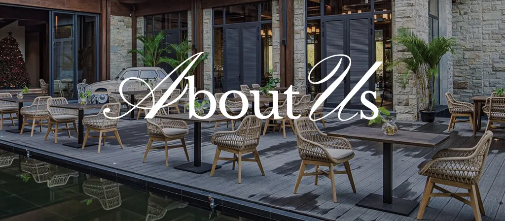 Rivalve furniture on a restaurant terrace