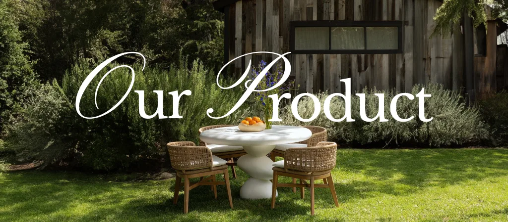 Rivalve products in a garden